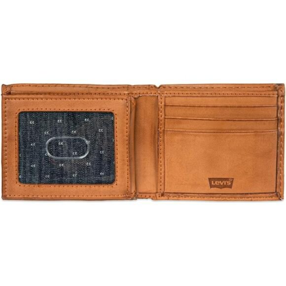 Mens RFID Slimfold Wallet Extra Capacity ID Window Multiple Card Slots - Picture 4 of 8